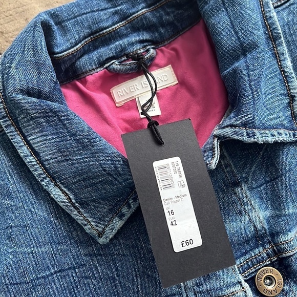 River Island Throwback Denim Jacket - Picture 2 of 14